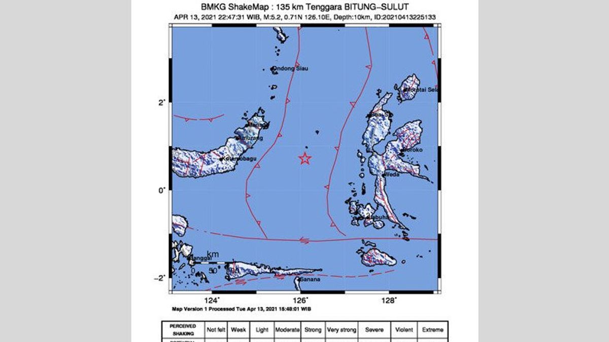 Gempa Magnitudo 5,6 Guncang Sulawesi Utara, Tidak Berpotensi Tsunami 