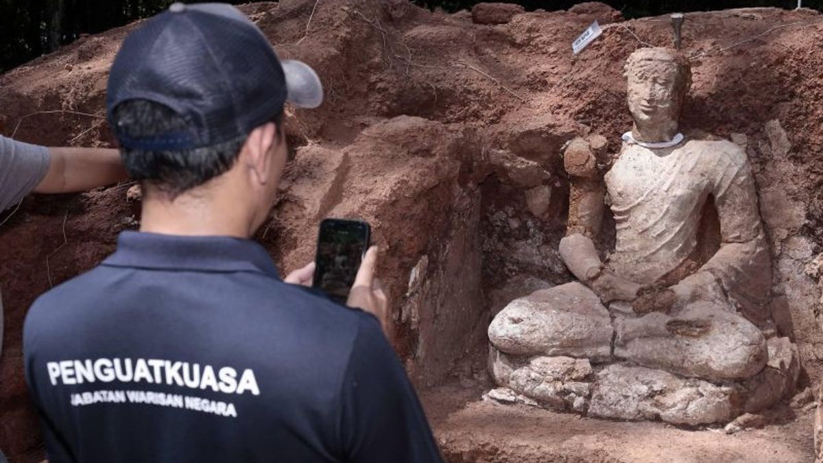Peneliti Temukan Arca Buddha Abad ke-7 di Situs Bukit Choras, Kedah