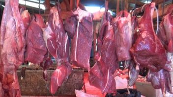 Bulog Bangka fournit 15 tonnes de viande congelée, vendues sur le marché économique