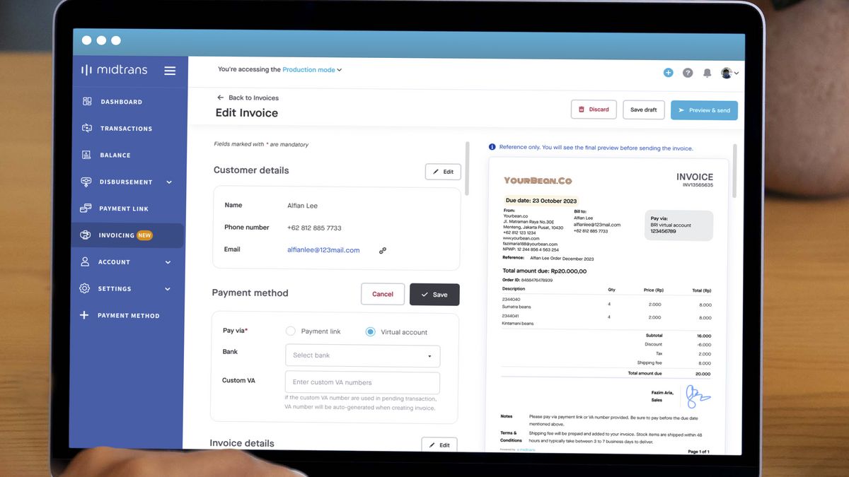 Midtrans lance un service de facturation, créer des factures automatiques avec un système d’API