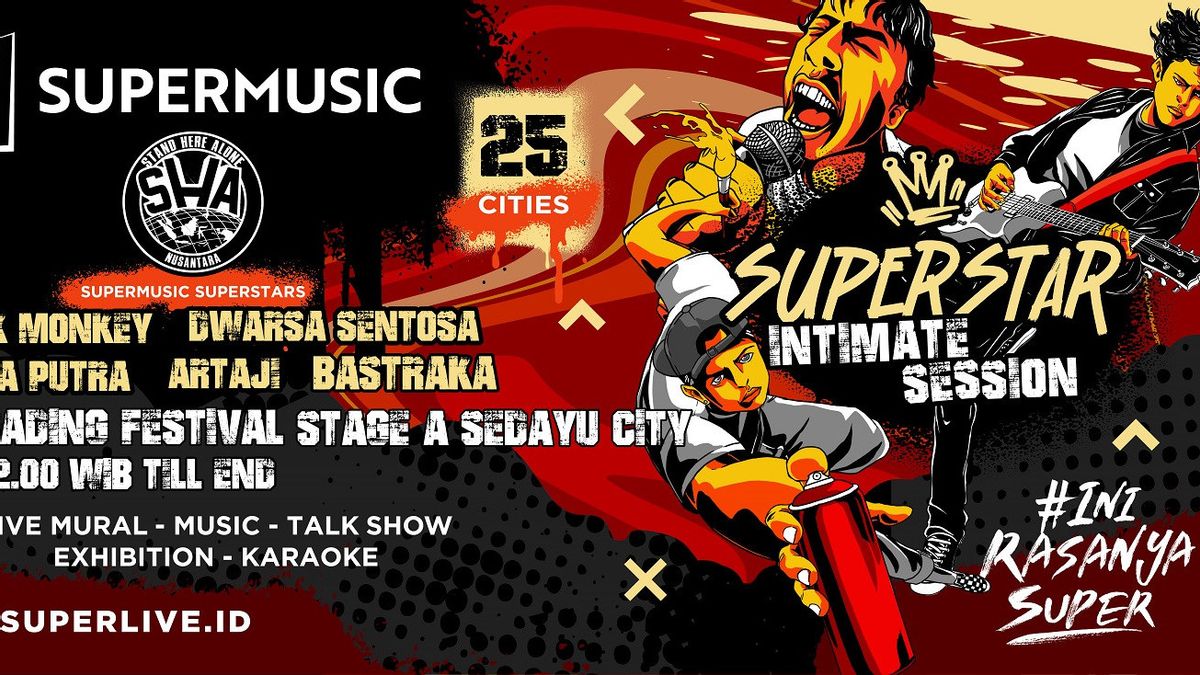 Stand Here Alone et Dwarsa Sentosa appartreront lors de la Supermusic Intimate Session 2024 East Jakarta