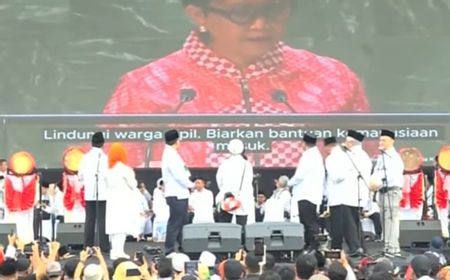 Bacakan Puisi di Aksi Bela Palestina, Menlu Retno: Aku dan Indonesiaku Pantang Mundur akan Terus Membantumu