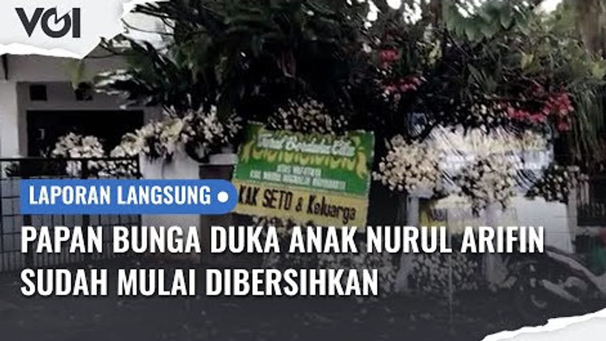 VIDEO: Live Report, Nurul Arifin's Child's Condolence Flower Board Has Been Cleaned
