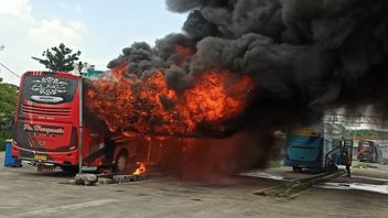 Bus Tak Berpenumpang Hangus Terbakar di Terminal Pulogebang, Kerugian Mencapai Rp500 Juta