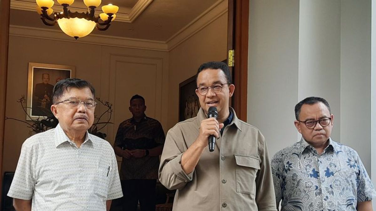 Ketemu JK, Anies Mengaku Tidak Membahas Tim Baja Amin