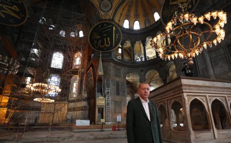 Kunjungan Pertama Erdogan ke Hagia Sophia Sejak Menjadi Masjid