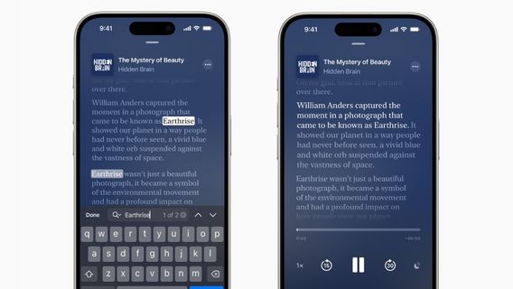 Apple Podcast が iOS 17.4 アップデートで台本機能を開始