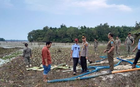 Satpol PP Babel Hentikan Paksa Penambangan Biji Timah Gegara Cemarkan Sumber Air Baku Perumda Tirta