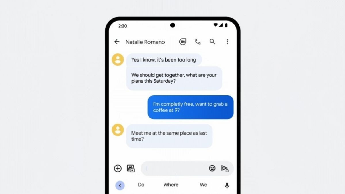 Google Messages modifient l'affichage de photos et de messages dans le chat