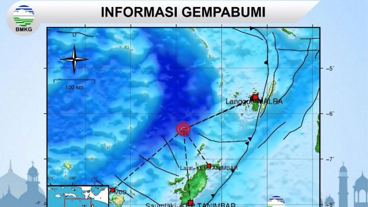 BMKG Laporkan Gempa Magnitudo 5 di Kepulauan Tanimbar, Guncangan Skala III terjadi di Maluku Tenggara Barat