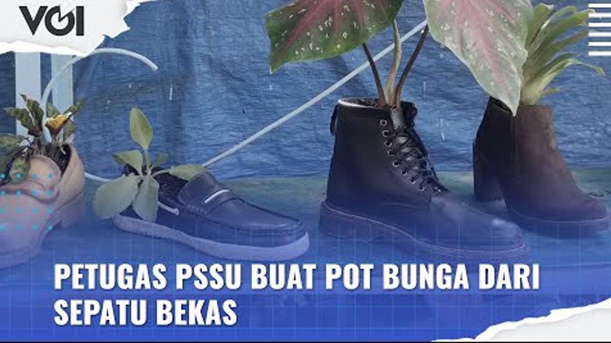 VIDEO: Kreatif, Petugas PSSU Buat Pot Bunga dari Sepatu Bekas