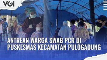 VIDEO: COVID-19 Cases Soar, Here's The Queue Of PCR Swab Residents At The Pulogadung District Health Center