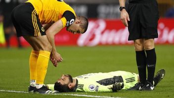 鲁伊 · 帕特里西奥被康纳 · 科迪的膝盖击中后受伤， 克洛普： 担心， 我们祝他一切顺利