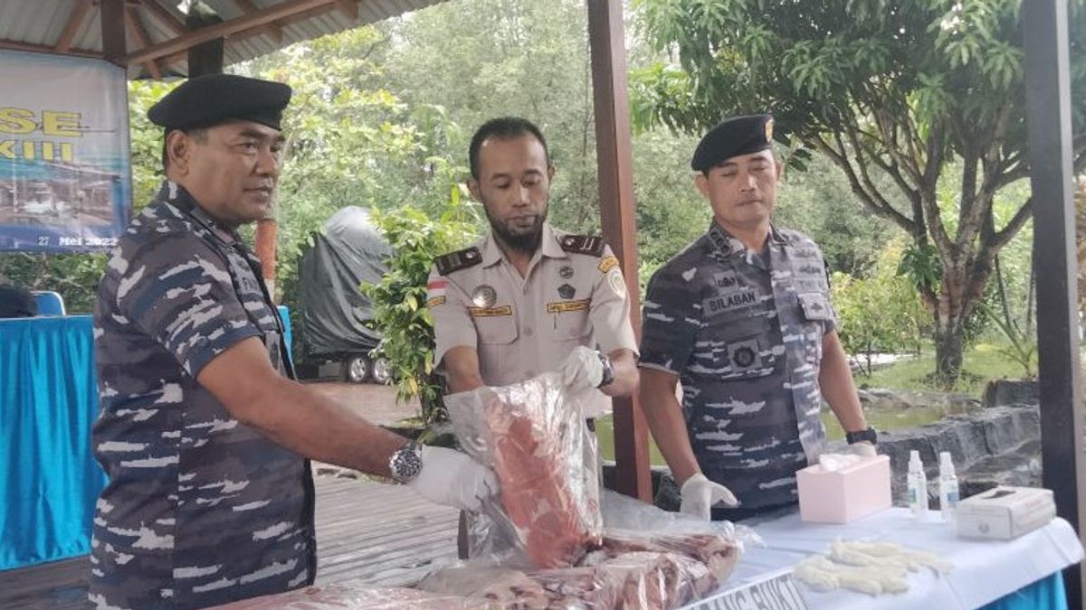 Lantamal XIII/Tarakan Gagalkan Pengiriman Daging Ilegal dari Malaysia