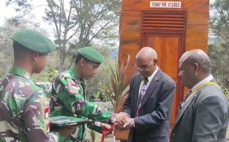 Satgas TNI Yonif 412 Bangun 6 Menara Lonceng Gereja di Papua