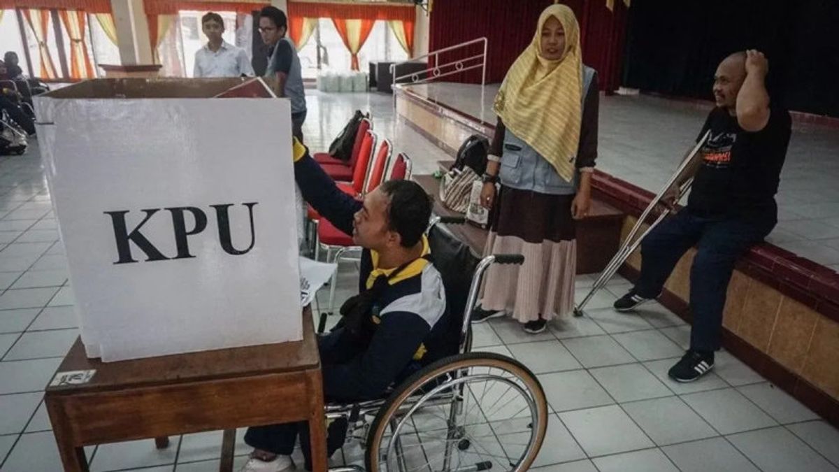 到2024年大选中有110万残疾选民,KPU Imbau Cek DPT 确保投票权