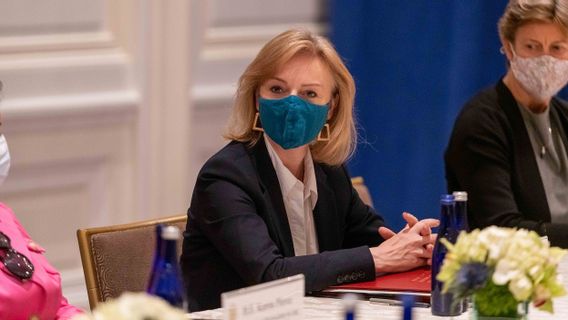 Affirming Britain's Support For Ukraine Facing Russia, Foreign Minister Liz Truss Ultimatum Iran Signs Nuclear Deal