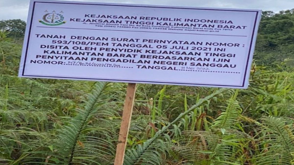 West Kalimantan Prosecutor's Office Confiscates Land In The SWDKLLJ Corruption Case Unaccounted For