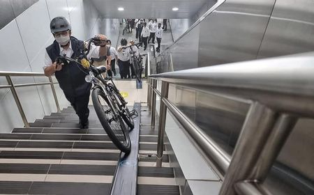 Sempat Dikeluhkan, Kini MRT Perbaiki Akses Sepeda Nonlipat Masuk Kereta