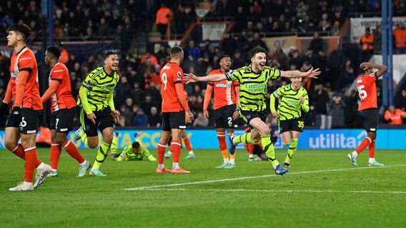 Arsenal Win Dramatically Through Declan Rice's Goal Against Luton Town