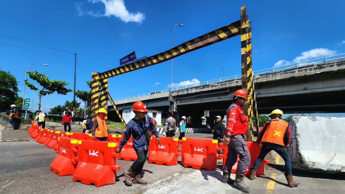 Proyek Tol Semarang-Demak Segera Dimulai, Polisi Uji Coba Penutupan Jembatan Tol Kaligawe Semarang
