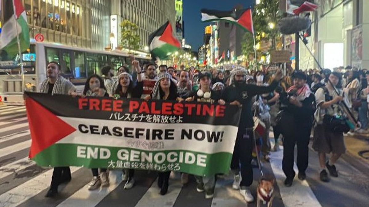 팔레스타인 방어, 수백 명의 일본인이 "인티파다 행진"을 따른다
