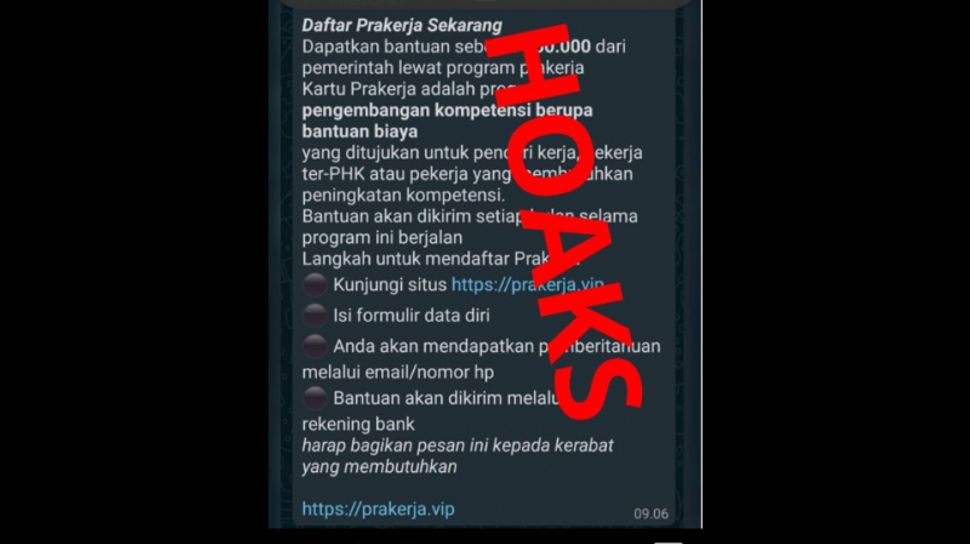 Beware Of Fraud Sites Prakerja Vip Menaker Advises Victims To Report The Police