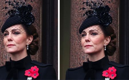 Gaya Kate Middleton Pakai Anting Ratu Elizabeth saat Peringati Hari Pahlawan