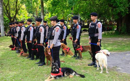 Puluhan Anjing K-9 Sterilisasi Area Delegasi KTT World Water Forum di Bali