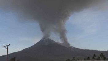 BMKG Calls Mount Lewotobi's Volcanic Dust Male To Lombok Island