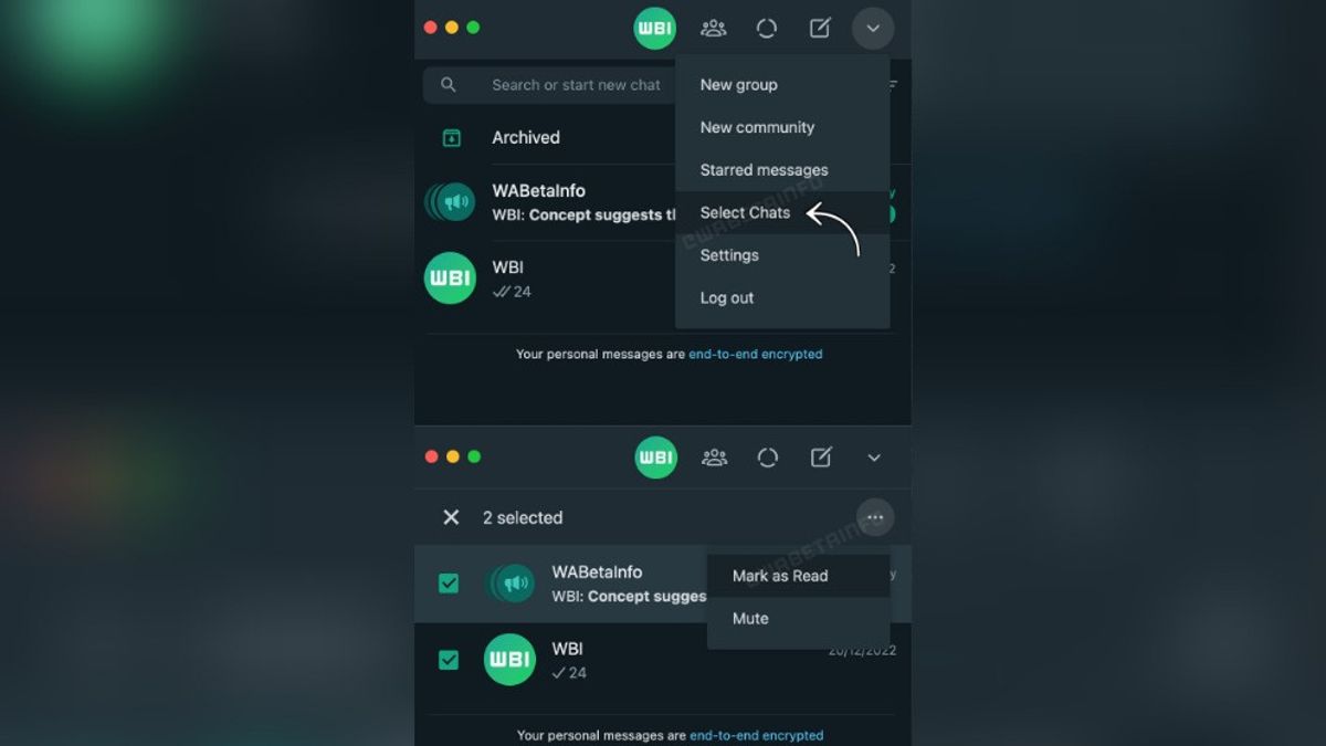 WhatsApp Develop Features To Choose More Than One Chat On Desktop Apps