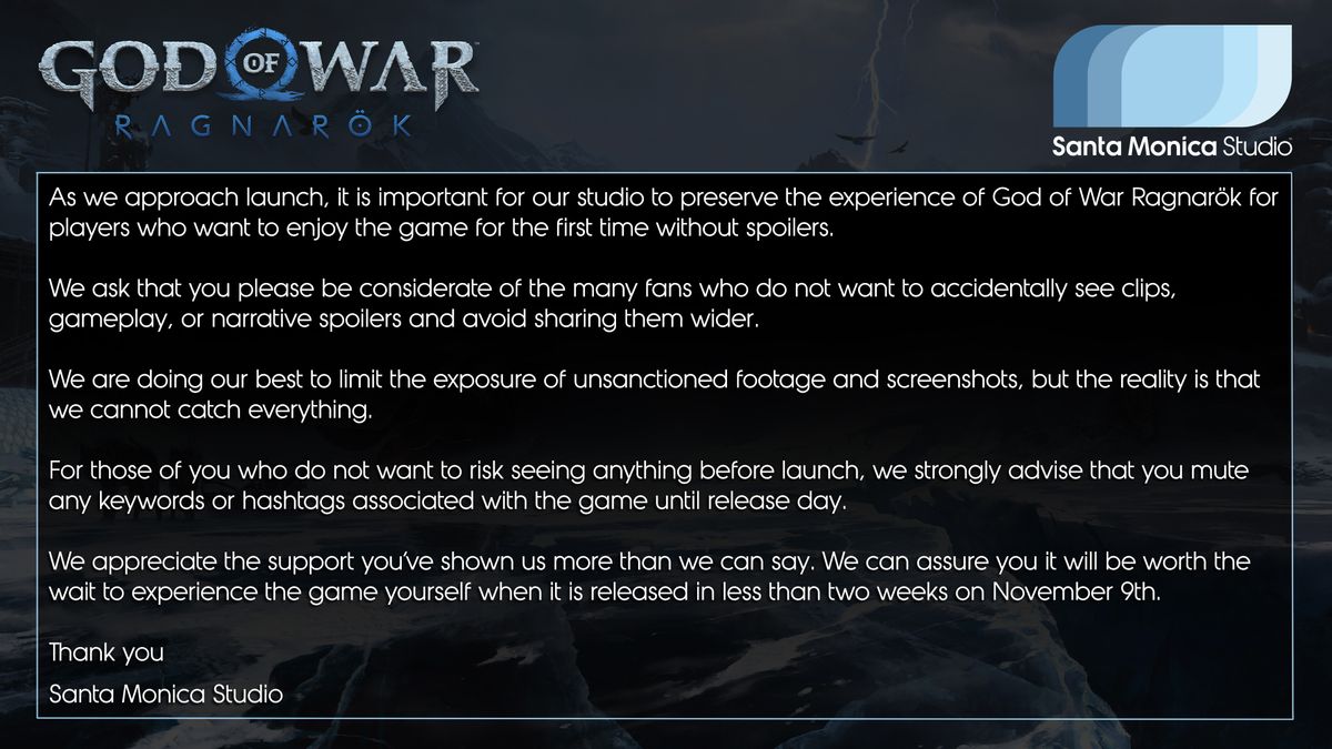 تسربت لعبة God Of War Ragnarok في وقت مبكر ، وتناثر المفسدون على الإنترنت