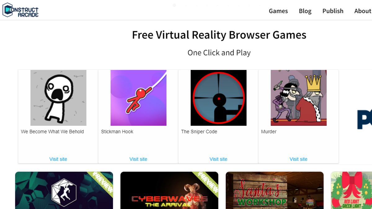 Vr web shop browser games