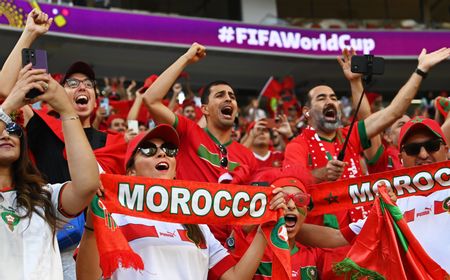 Warga Maroko Kumpul di Casablanca dan Sejumlah Tempat Rayakan Keberhasilan Timnas Mereka Melaju ke Semifinal Piala Dunia 2022