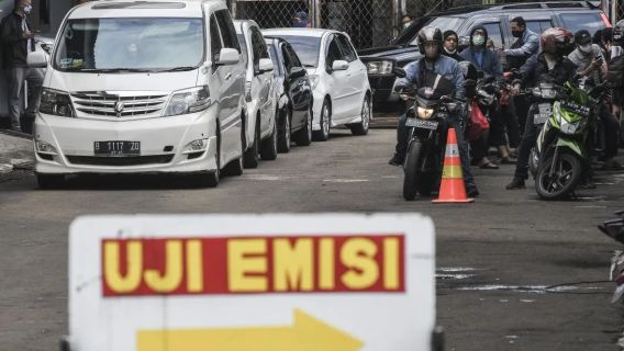 排出ガス試験発券が停止され、DKI Dishubが道路を渋滞させるための執行と呼ぶ