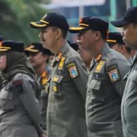 Prêt à sécuriser les élections, Des centaines de membres du personnel Satpol PP Jaksel déployés