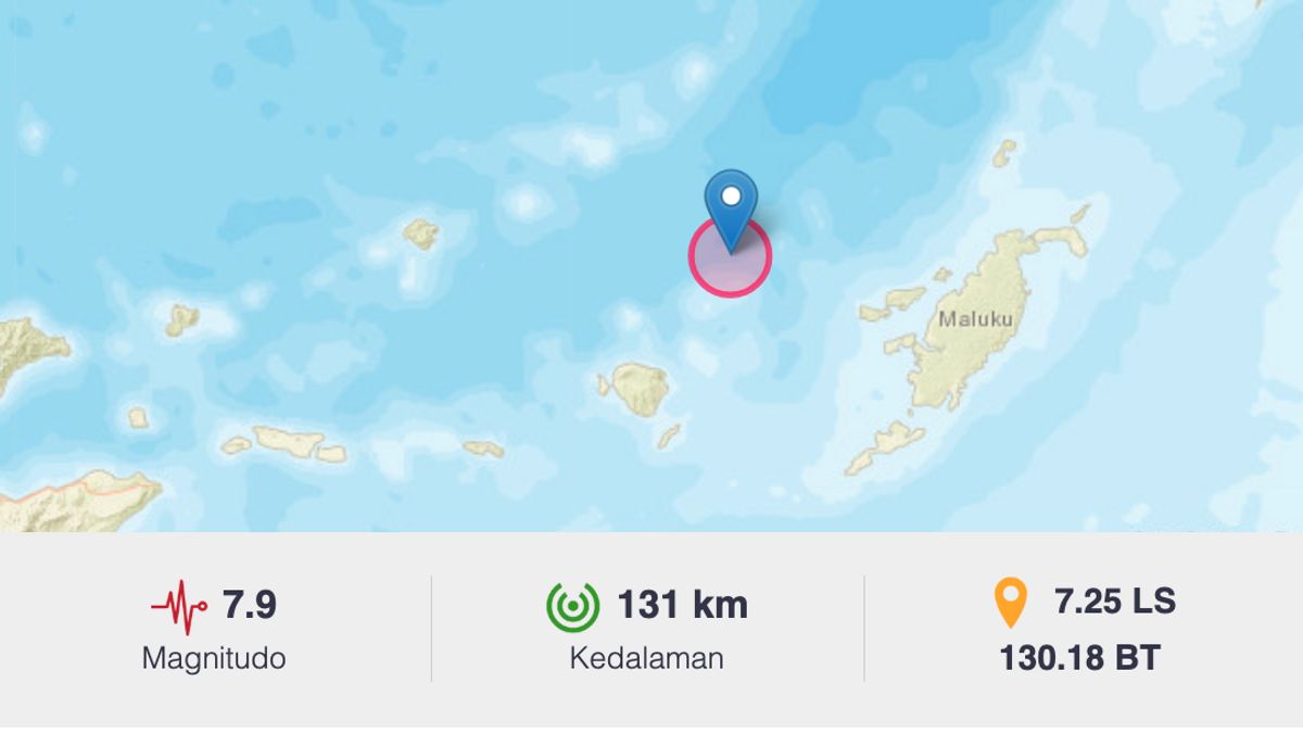    班达海俯冲引发海啸预警引发马鲁古7.9地震，这是BMKG的解释