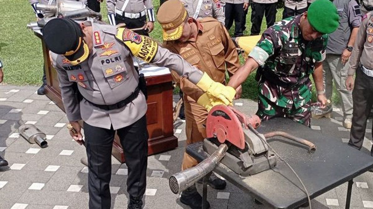 Ganggu Ketertiban, 296 Knalpot Brong Delete Polresta Banyumas