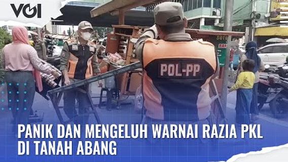 VIDEO: Trading On The Sidewalk, Satpol PP Razia PKL In Tanah Abang Area