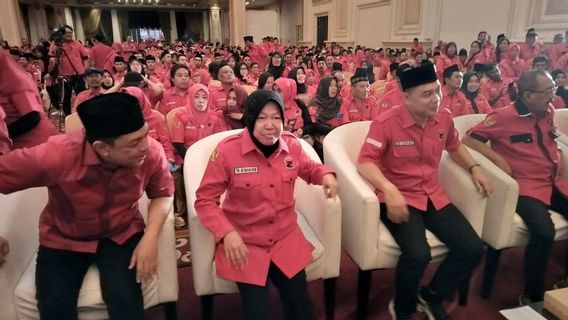 Promesse de réaliser une éducation SLTA gratuite, Risma Ajak cadre PDI-P Surabaya a remporté les élections de Jatim