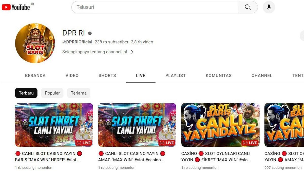 Sekjen DPR Lagi Sibuk Pindahkan Video ke Akun Baru Usai Diretas Tayangkan Judi Online