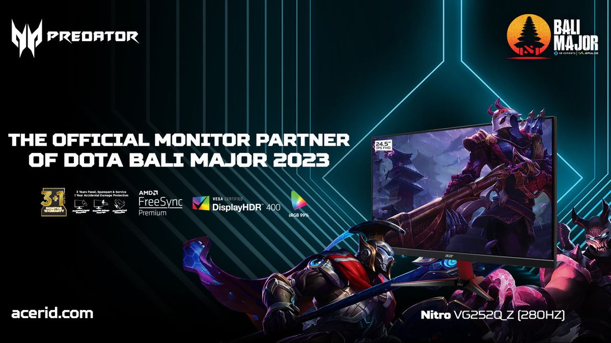 Jadi Partner Turnamen Esport Internasional, Acer Hadirkan 130 Monitor di Bali Major 2023
