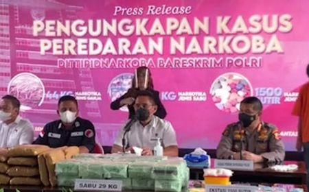 Bareskrim Ungkap 4 Kasus Narkoba, Puluhan Kg Sabu dan Ganja Serta Ribuan Ekstasi Disita