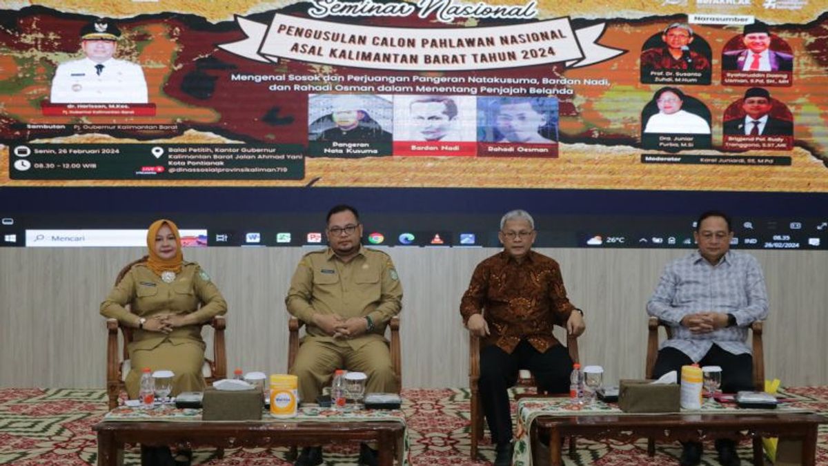 Le gouvernement provincial propose 3 noms de héros nationaux de Kalbar à Jokowi, y compris le prince Nata Kusuma