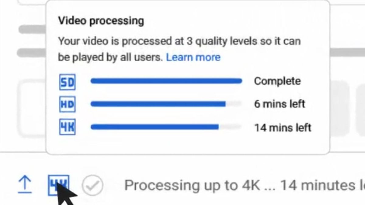 Now Creators Can See Estimation Of Time To Upload Videos To YouTube