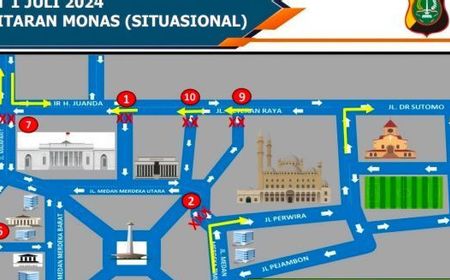 Besok Ada Perayaan Hari Bhayangkara ke-78, Masyarakat Diimbau Hindari Jalan Seputar Monas