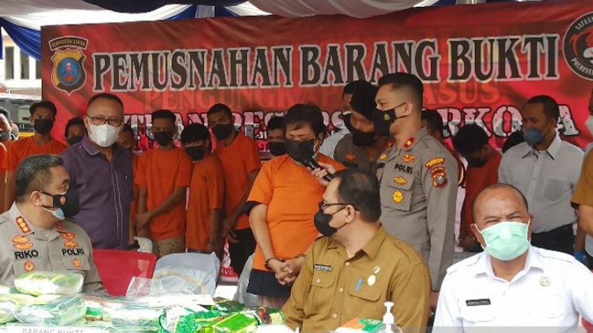 Puluhan Kilo Sabu dan Ribuan Pil Ekstasi Dimusnahkan Polrestabes Medan