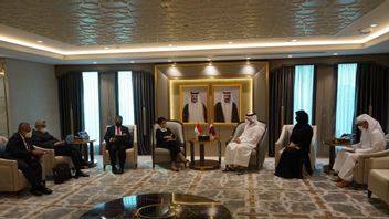 在卡塔尔的会晤，这是外交部长里特诺·马苏迪和塔利班最高领导人讨论的