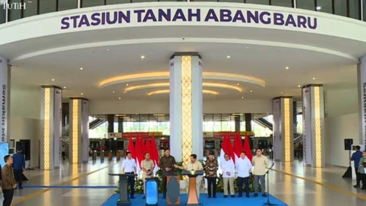 raba, la nouvelle gare de Tanah Abang, Prabowo, a été inaugurée : Le système ferroviaire sera le centre des préoccupations du gouvernement