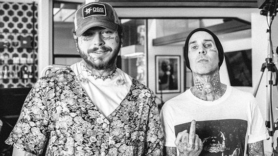 Berawal dari Memainkan Lagu Nirvana, Travis Barker dan Post Malone Lanjutkan Kolaborasi   